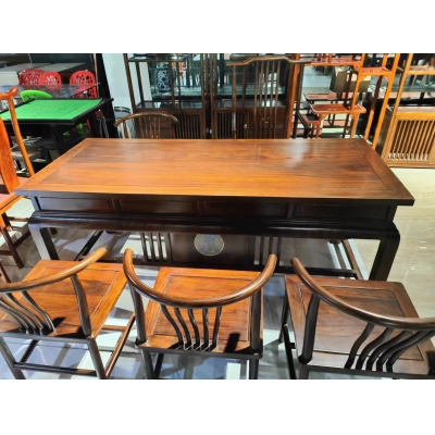 1.8米榆木茶桌套組